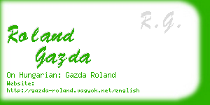 roland gazda business card